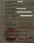 Carte de contribuable - personne morale